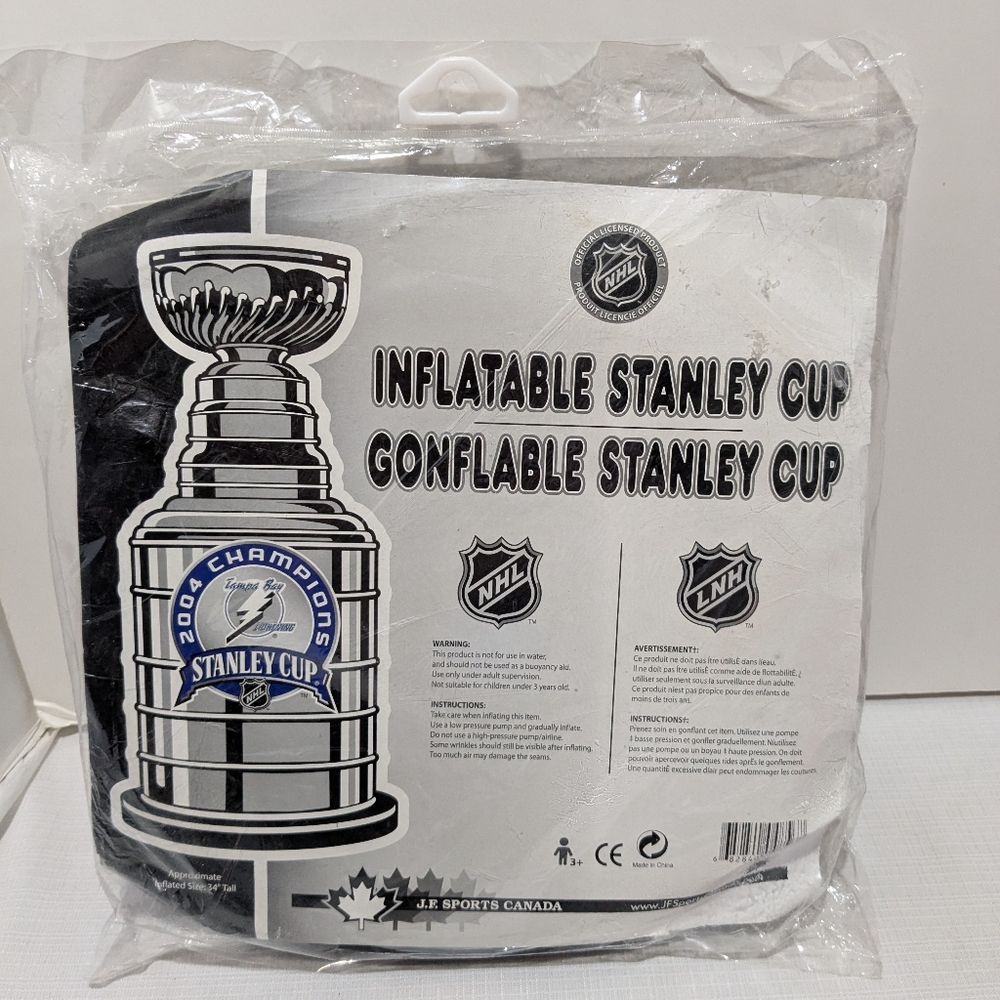 NHL Stanley Cup Inflatable Blow Up Stanley Cup 34" NHL Logo Tampa Bay 2004